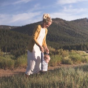 Cream Crochet Halter Dress